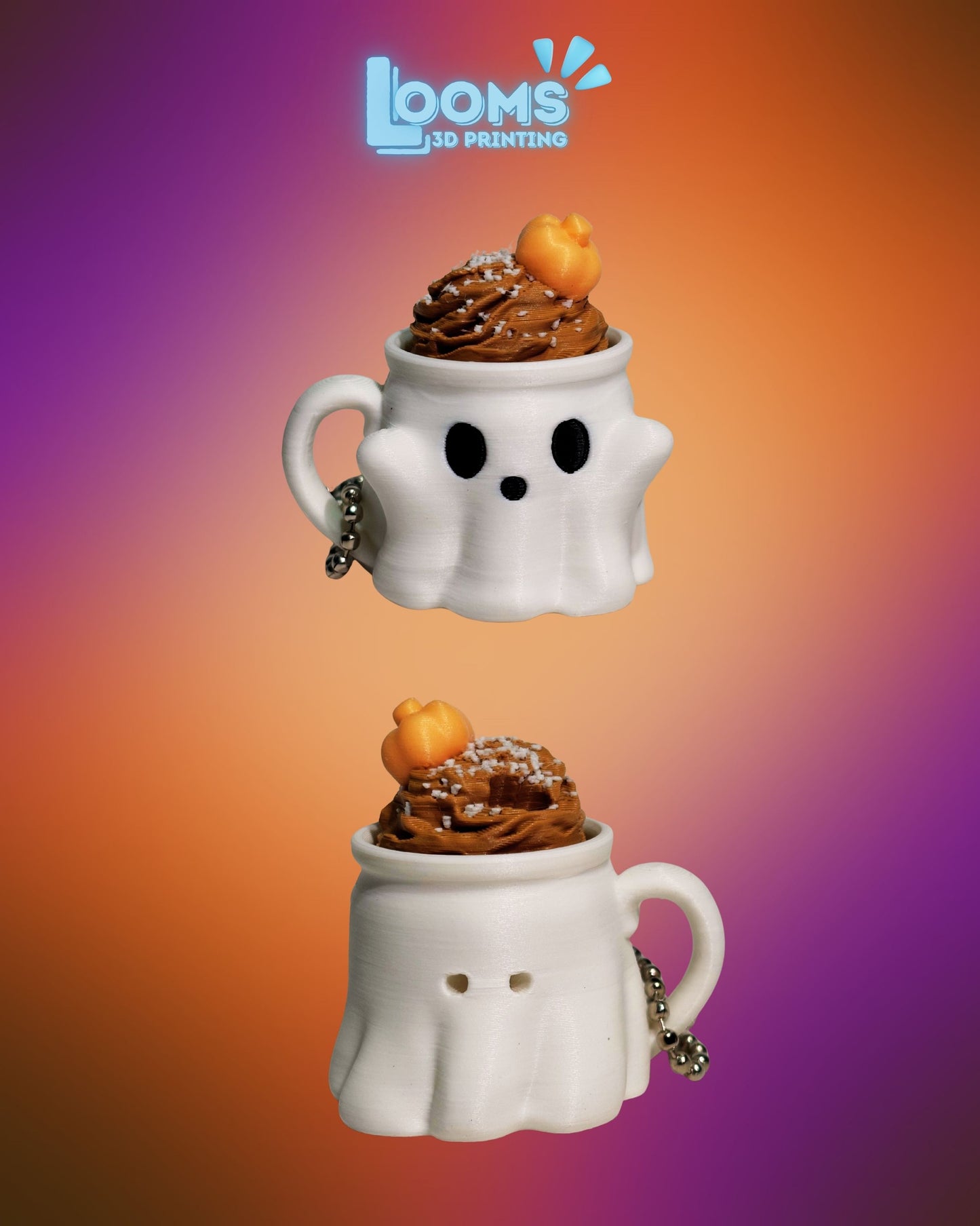 Boo & Brew Latte Clicker Keychains